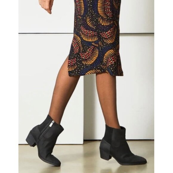 Vionic Water Proof Shantelle US 5 EU 36 Black Suede Heal Booties Arch Support N - Picture 2 of 13